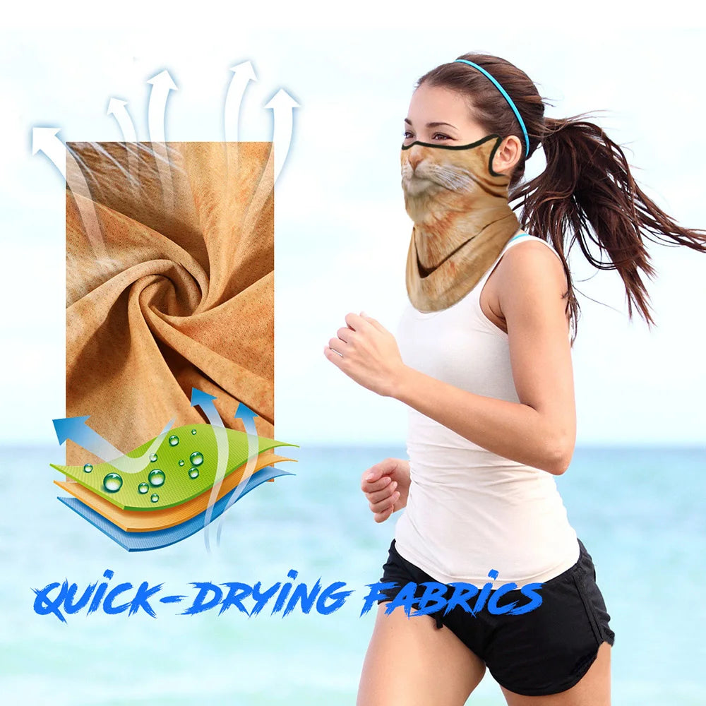 Motorcycle Face Mask Moto Helmet Breathable Bandana Hood Ski Neck Warmer Gaiter Windproof Dustproof Scarf Biker Mask