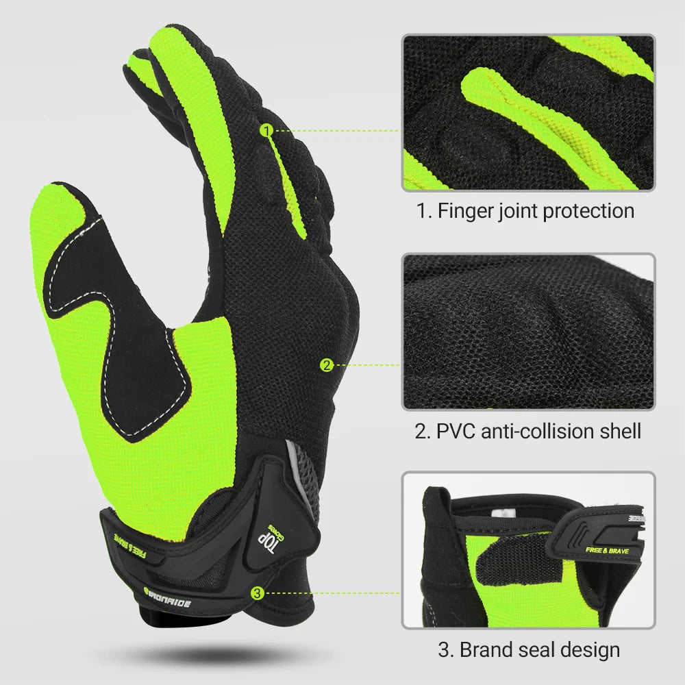 Motorcycle Gloves Women Motocross Full Finger Racing Gloves Touch Screen Moto Riding Gloves Outdoor Non-slip Guantes Moto M-2XL
