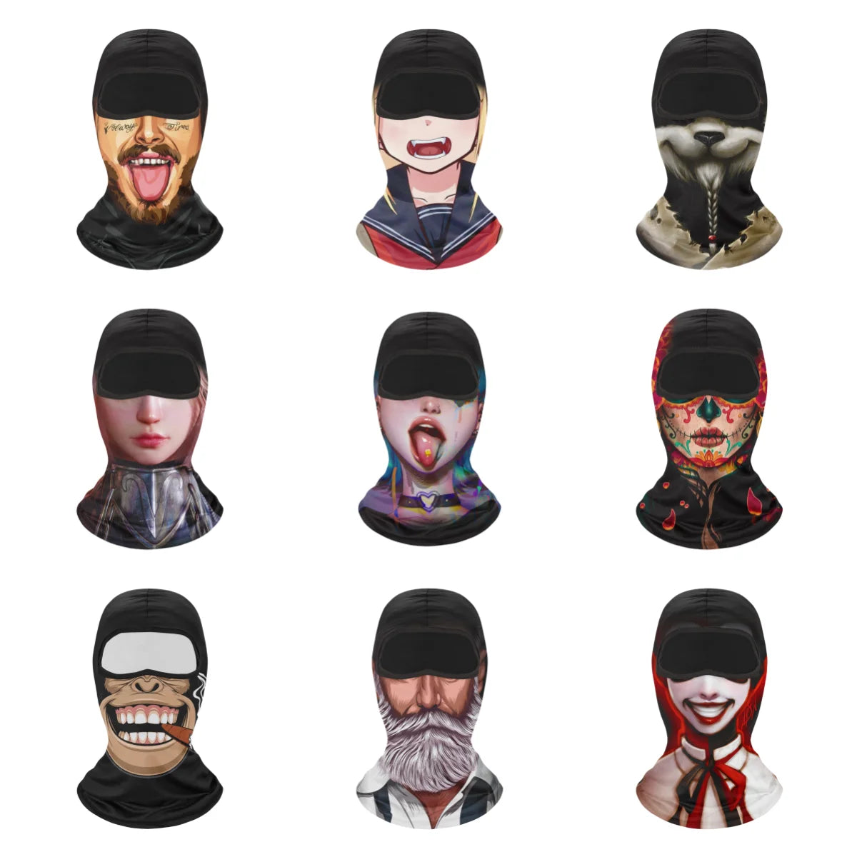 Outdoor Sunscreen Balaclava Motorcycle Skull Face Mask Quick-dry Riding Helmet Liner Cap Venom Ski Mask MTB Bicycle Headgear