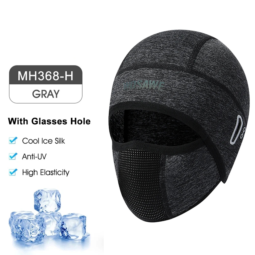 WOSAWE Motorcycle Helmet Liner Ice Silk Hat Breathable Windproof Sports Balaclava Summer Headwear Riding Face Mask Cycling Cap