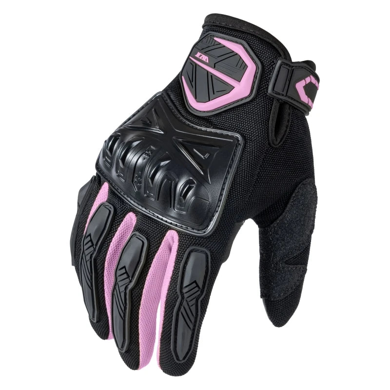 JCAA Breathable Summer Full Finger Motorcycle Gloves Non-Slip Wear-Resistant Touch Screen Motocross Racing Moto Riding Gear