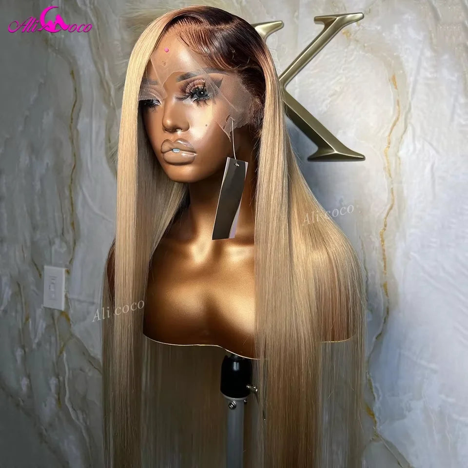 Ash Blonde Wigs Human Hair 13x4 Transparent Lace Front Wigs Human Hair 200 Density Ash Blonde Straight Lace Front Wigs for Women