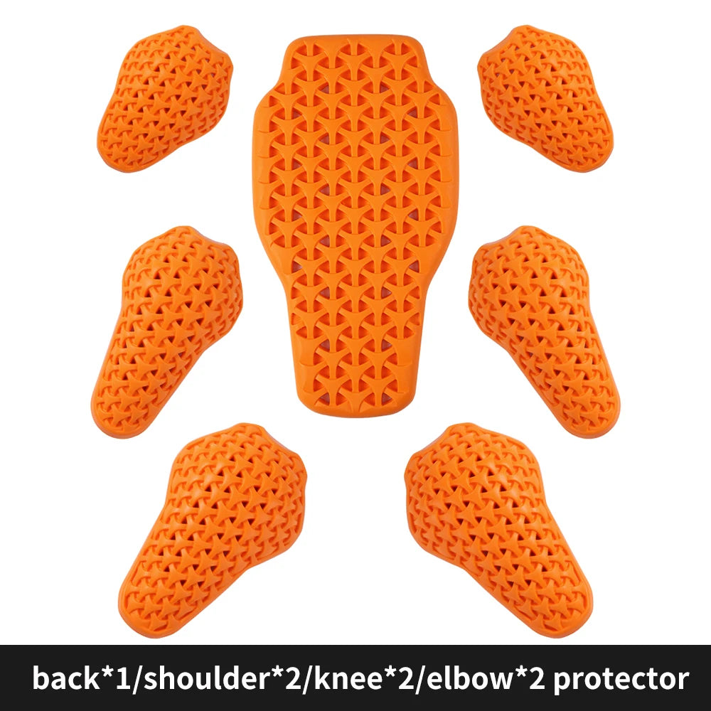 WOSAWE CE Certified Moto Motorcycle Back Elbow Knee Shoulder Chest Hip Protector Jacket Insert Gear Armor Motocross Protection