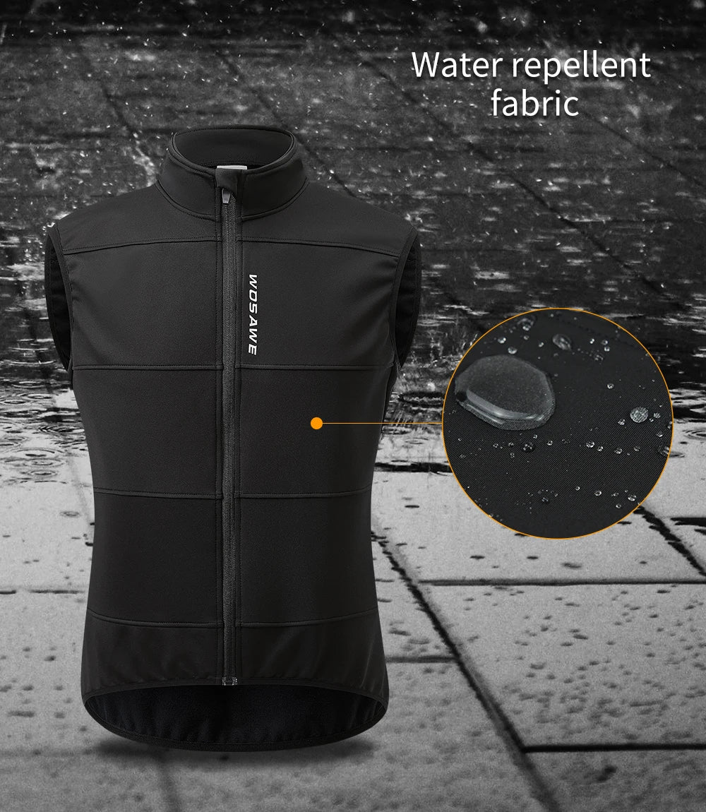 WOSAWE Off Road Vest Waterproof Motocross Jacket Warm Motorcycle Dirt Bike Vest Top Mountain Bike Clothing