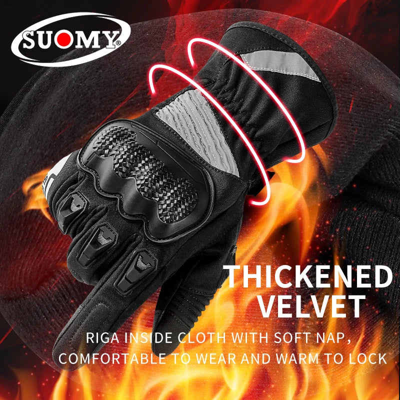 Winter Motorcycle Gloves Men Women Waterproof Warm Motocross Motorbike Racing Riding Protective Cold Weather Gear S-XXL