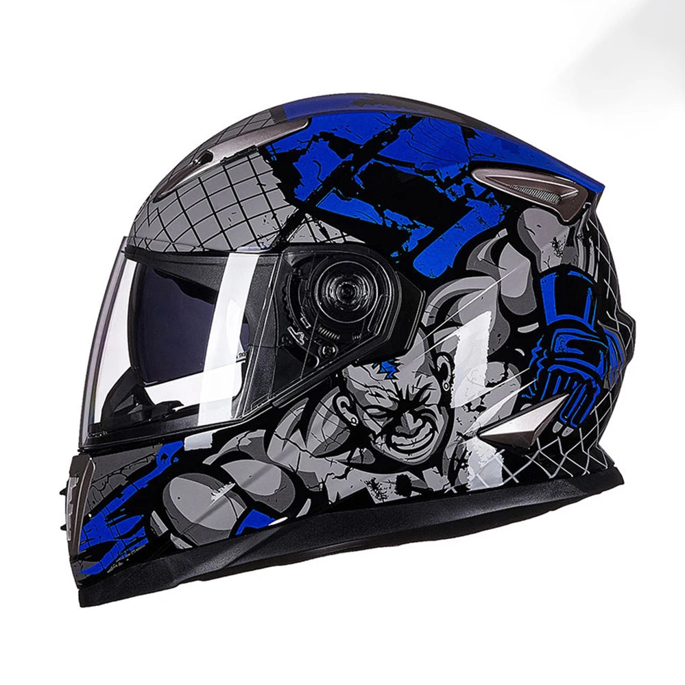 Full Face Motorcycle Helmet Men Women DOT Winter Safety Anti-Fog Waterproof Dual Lens Riding Motorbike Helmet Casco Motocross