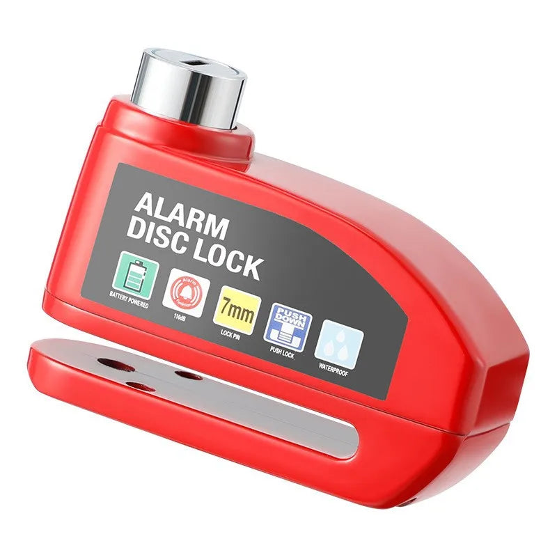 Metal Alarm Disc Lock - Waterproof Anti-Theft Brake Lock for Motorcycle Bicycle Electric Scooter