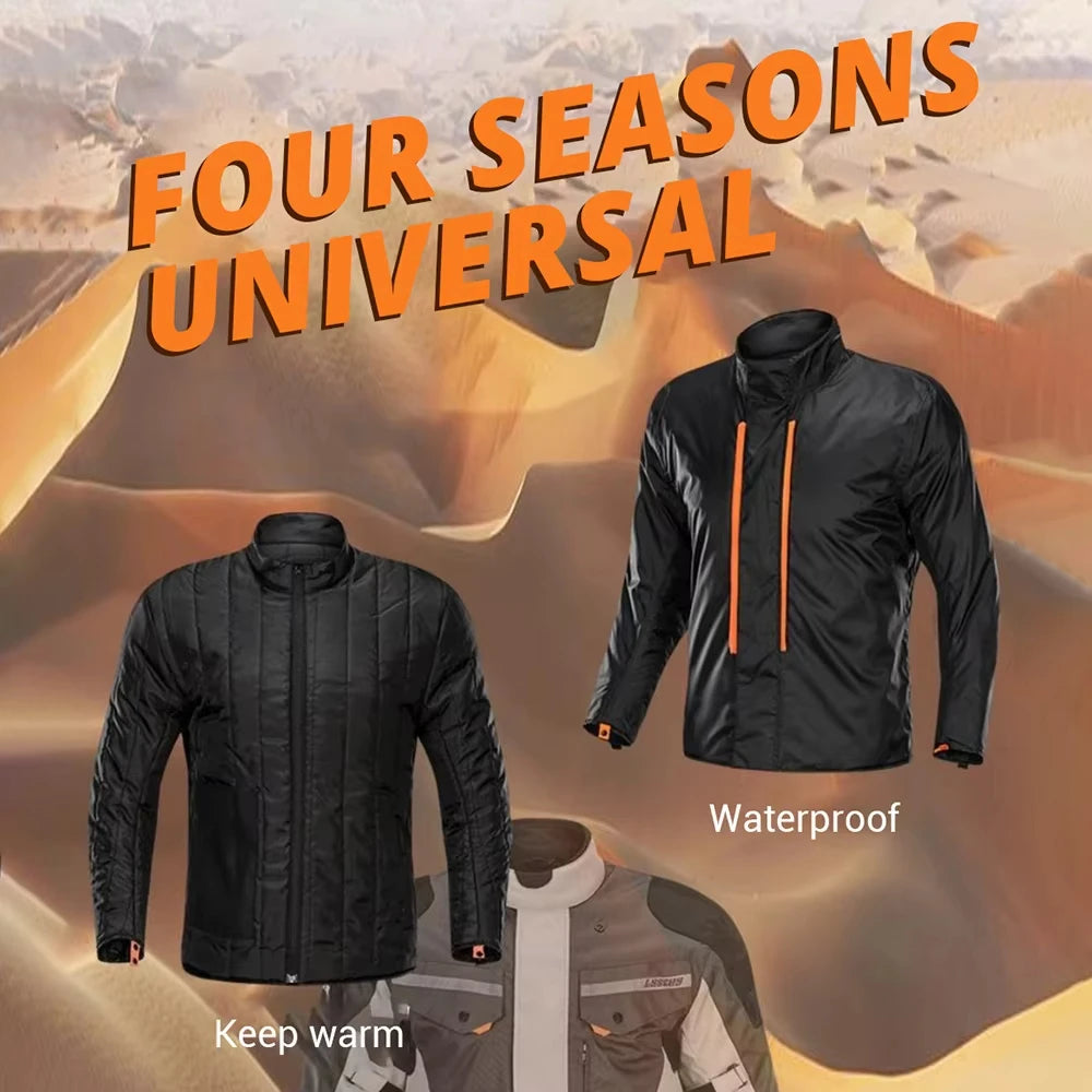Winter Warm Motorcycle Jacket Pants Suit Waterproof Men Motorbike Riding Moto Jacket Protective Gear Armor Clothing
