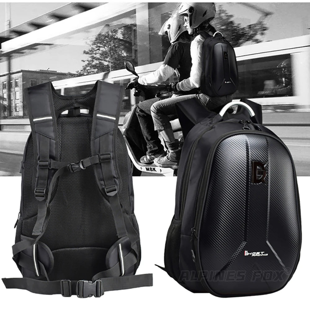 Hard Shell Motorcycle Backpack Waterproof Helmet Backpack Men Travel Backpack Cycling Storage Bags Motorcycle Computer Bag