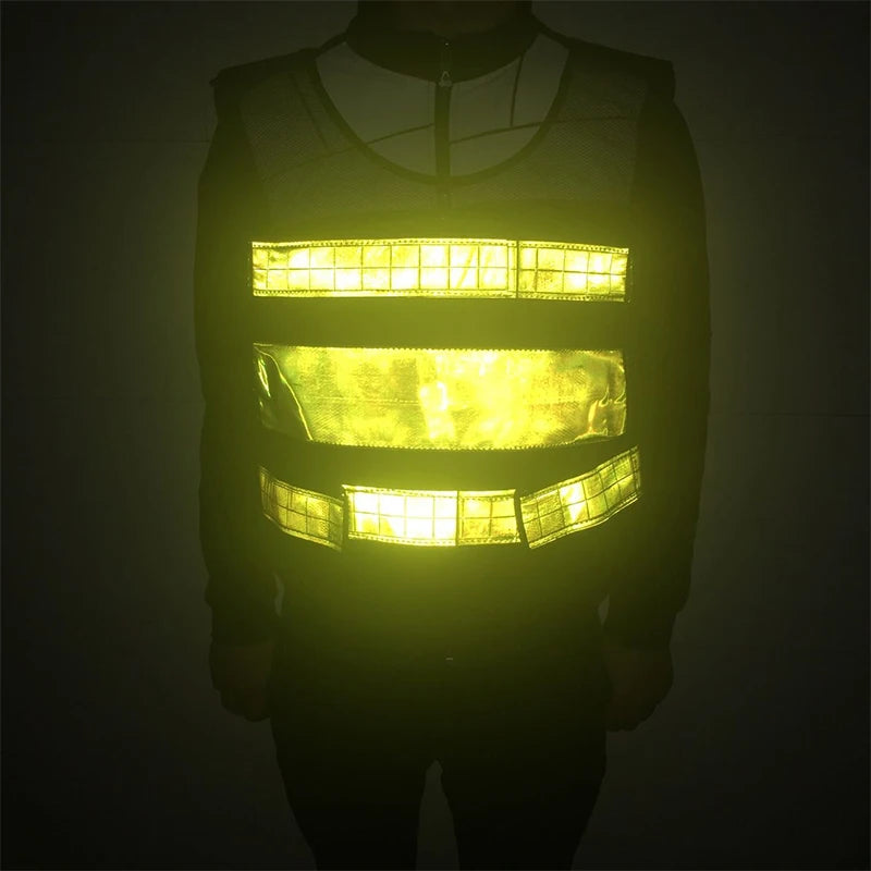 Motorcycle Reflective Vest High Visibility Motocross Riding Off-Road Bicycle Vest Running Sports Jacket Logo Printing
