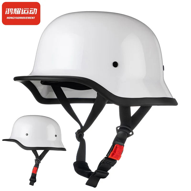 Retro German Vintage Motorcycle Half Face Helmet Casco Moto Capacete Casque Moto Motorradhelm 헬멧 Motorbike Scooter Riding Helmet