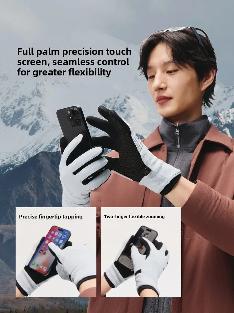 Thickened Fleece Touchscreen Gloves Warm Windproof Outdoor Cycling Motorcycle Riding Men Women Winter Waterproof Gloves
