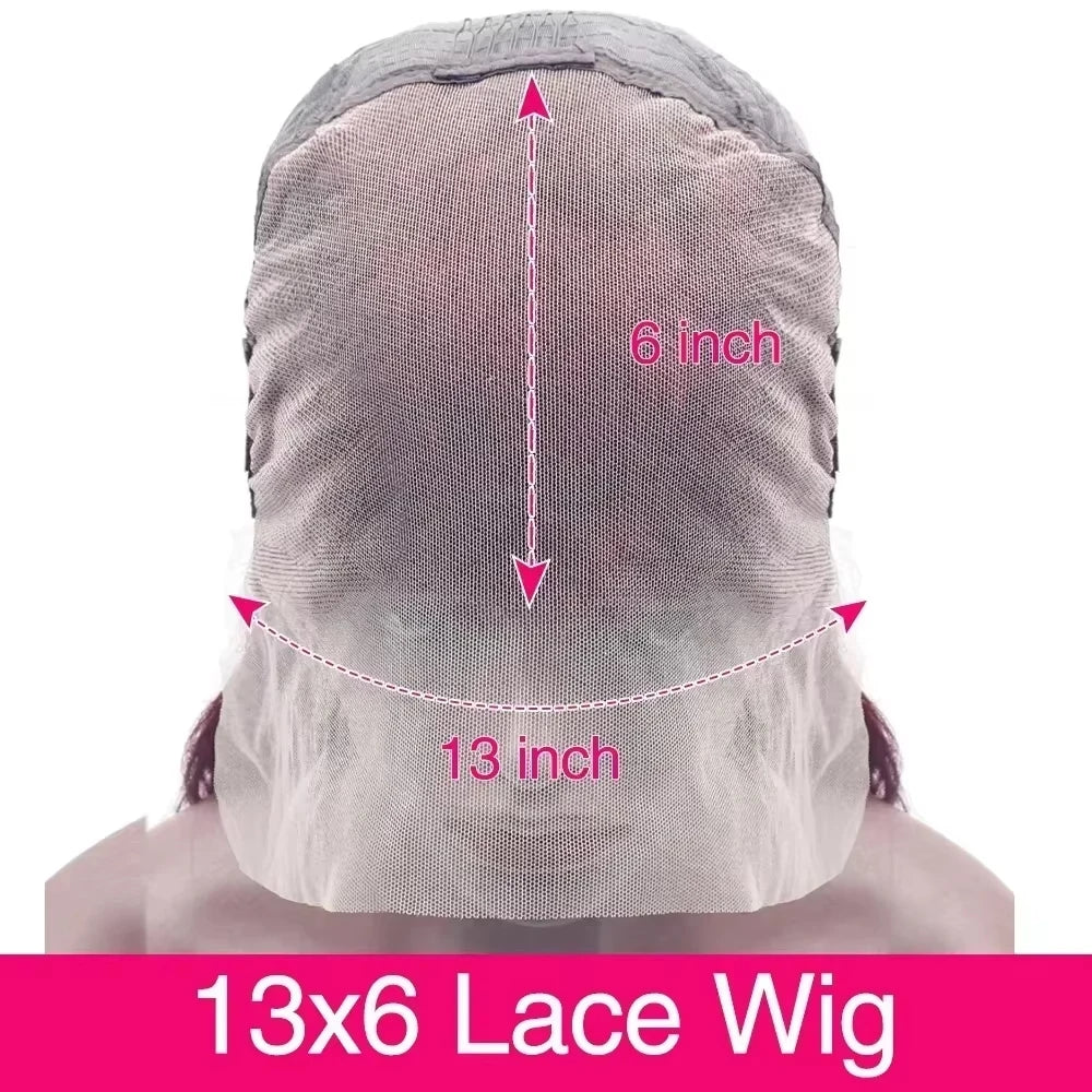 99J Body Wave 13x6 Lace Frontal Human Hair Wig 200 Density PrePlucked Red Burgundy Colored 13x4 Hd Lace Front Wigs for Women