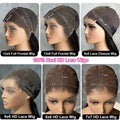 Ultra Fitted 13x6 HD Lace Front Human Hair Wigs Straight Skinlike HD Lace Closure Wigs Pre Plucked 3D Dome Cap Wig for Women