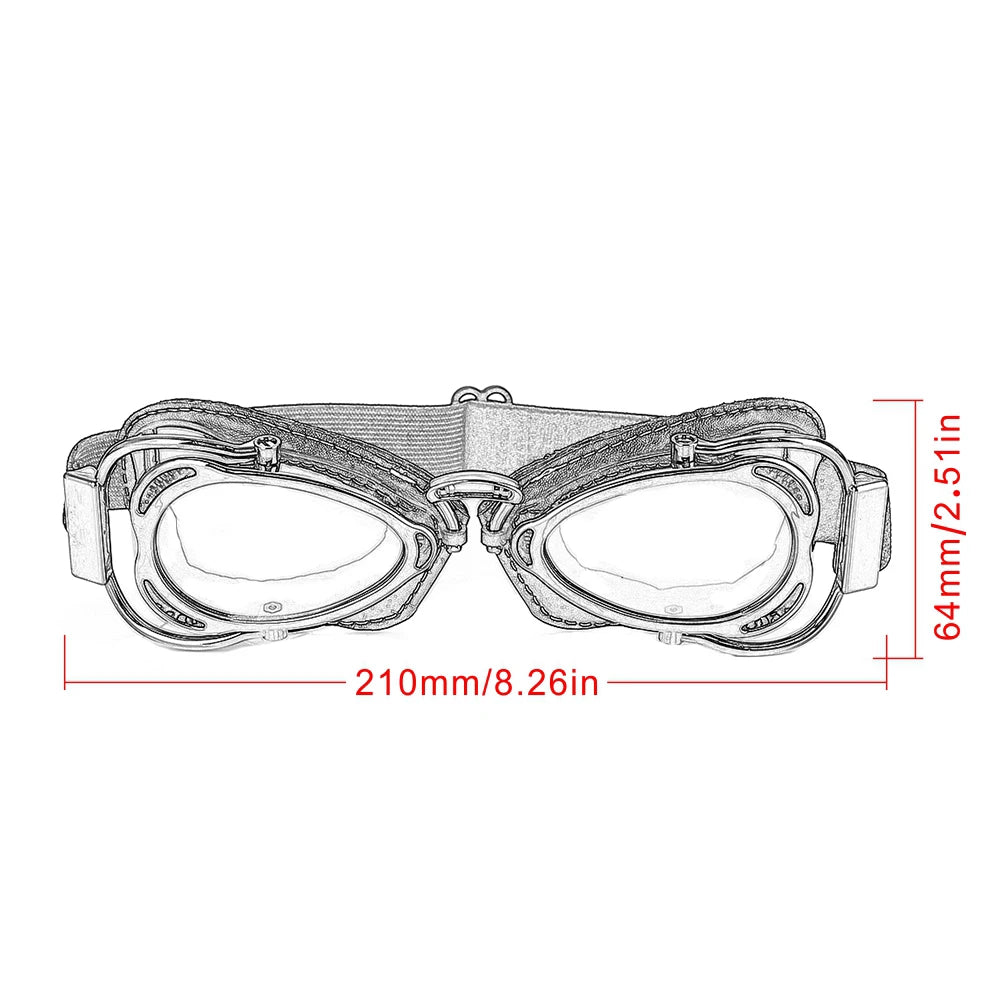 Super bike Ski Goggles Glasses Retro Motorcycle Goggles Vintage Protective Off-Road Riding style Steampunk Glasses