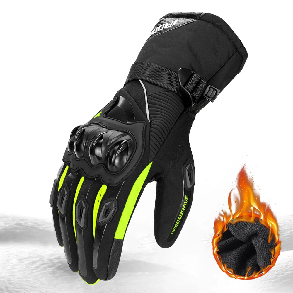 New Motorcycle Gloves For Winter Windproof Waterproof And Warm Riding Motorcycle Anti Drop Touch Screen Full Finger Gloves