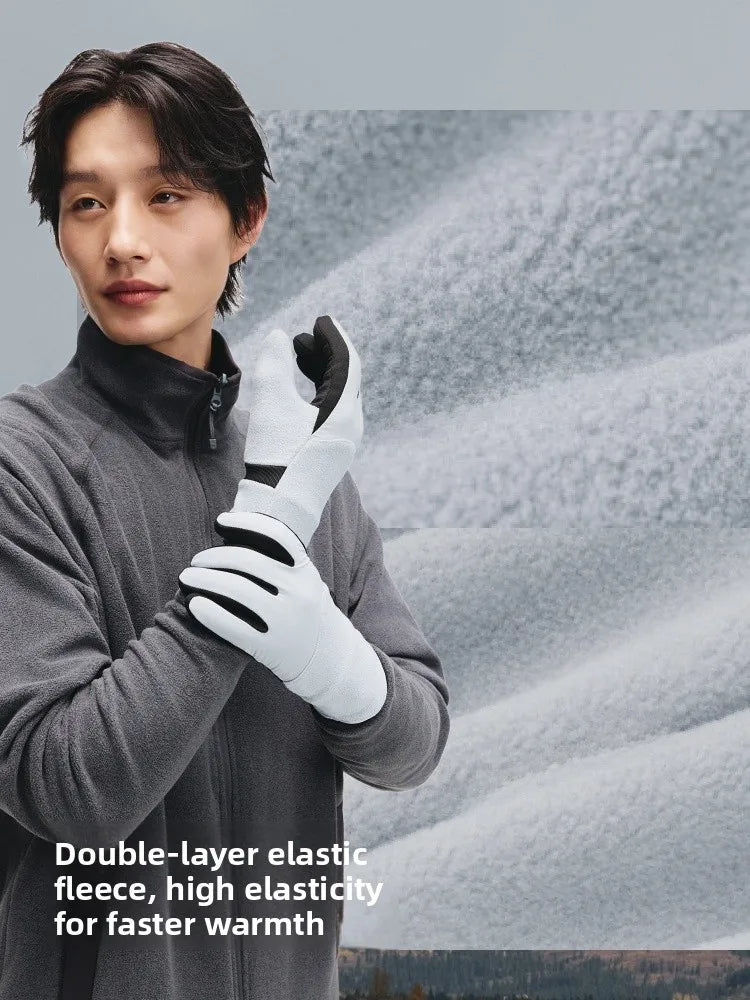 Thickened Fleece Touchscreen Gloves Warm Windproof Outdoor Cycling Motorcycle Riding Men Women Winter Waterproof Gloves
