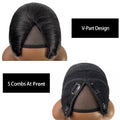 30 32 Inch Wear And Go Straight V Part Wig 100% Raw Human Hair 250% Density V Part Human Hair Wigs for Women Natural Remy Hair