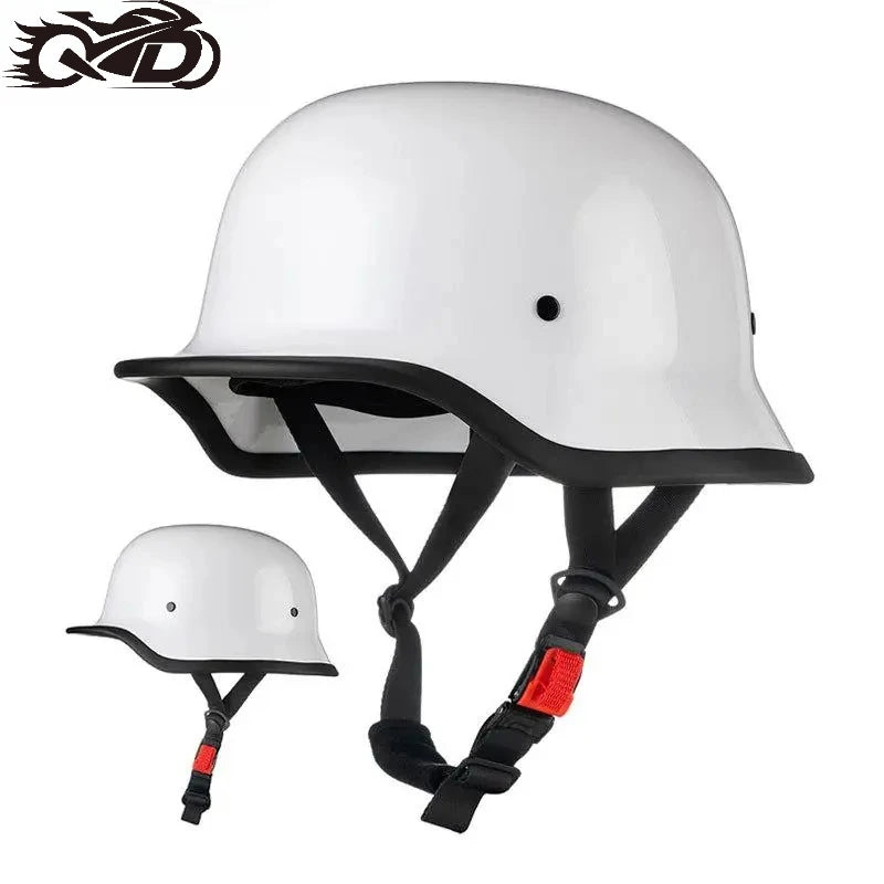DOT Approved Motorcycle Helmet ABS Material Retro Moto Helmet Capacete De Moto Half Helmet Equipment German Tactical Vintage