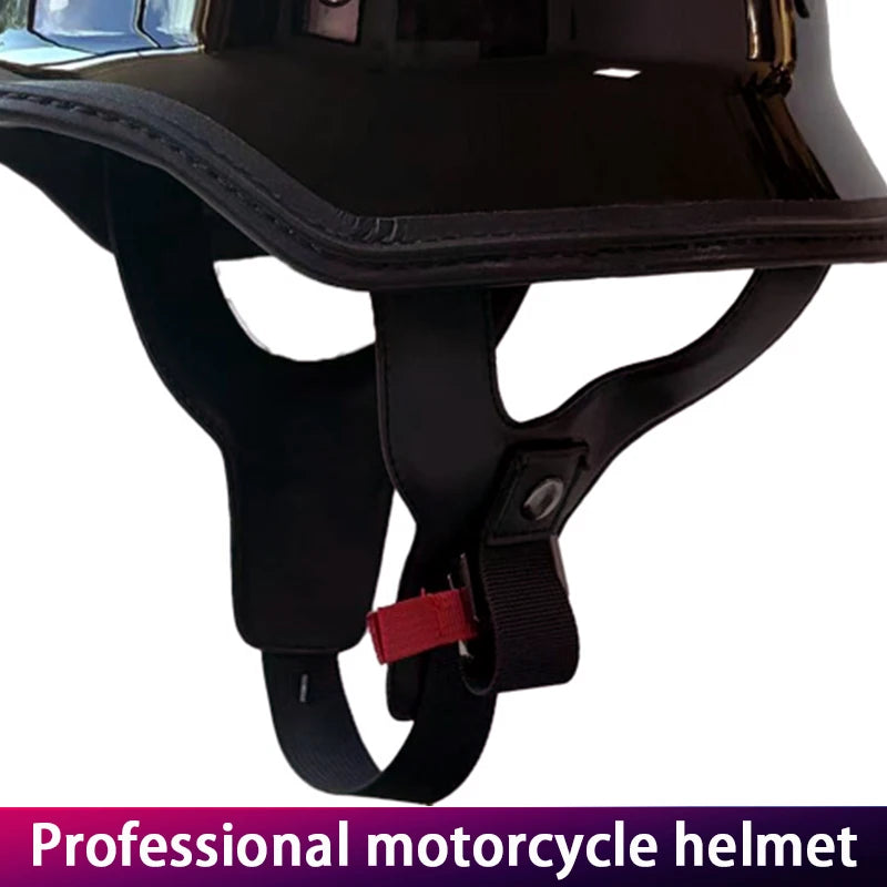 Retro Soldier Helmet for Men Cruising Motorcycle Heavy Bike German Style Half Bucket Helmet Vintage Headgear for Bikers