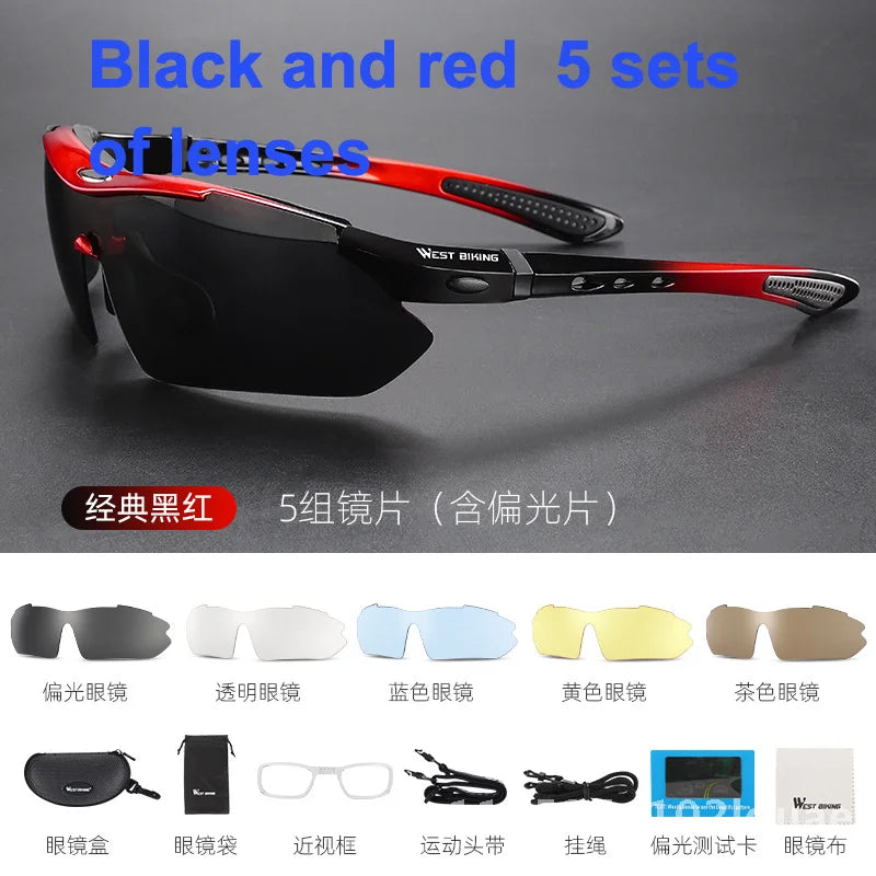 West Rider Unisex Polarized Color Changing Riding Glasses Windproof Outdoor Sports Motorcycle Running Goggles for Men And Women