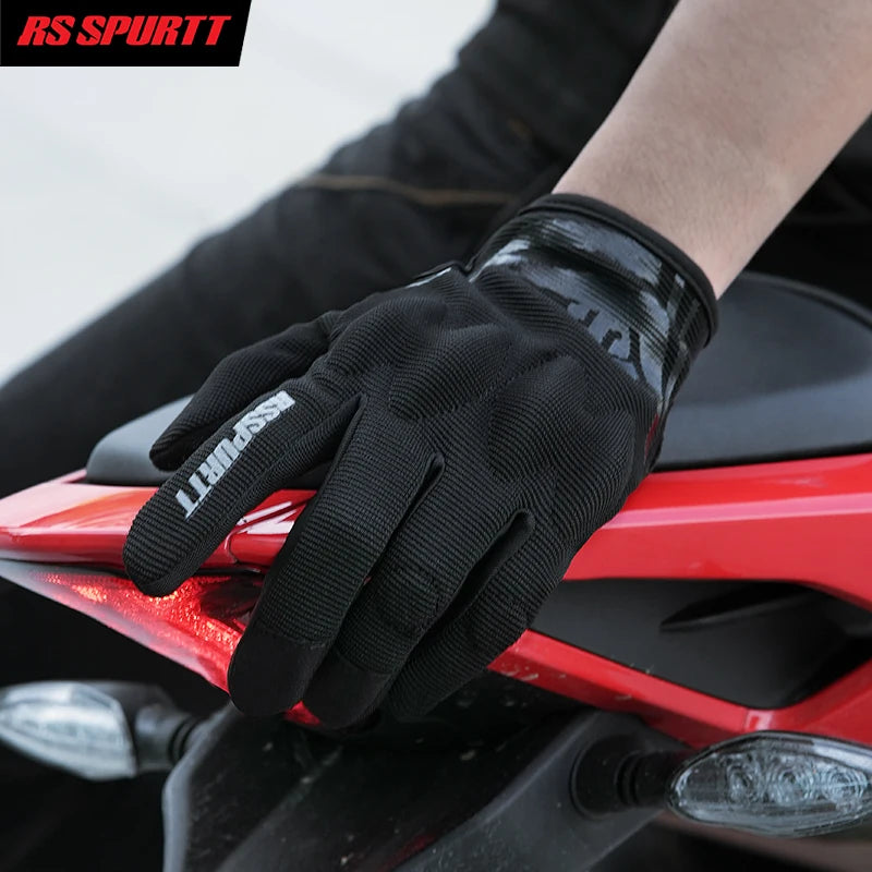 Upgraded Summer Men Women Motorcycle Gloves Racing Anti-fall Riding Rider Equipment Protective Gear Mesh Breathable Moto Gloves