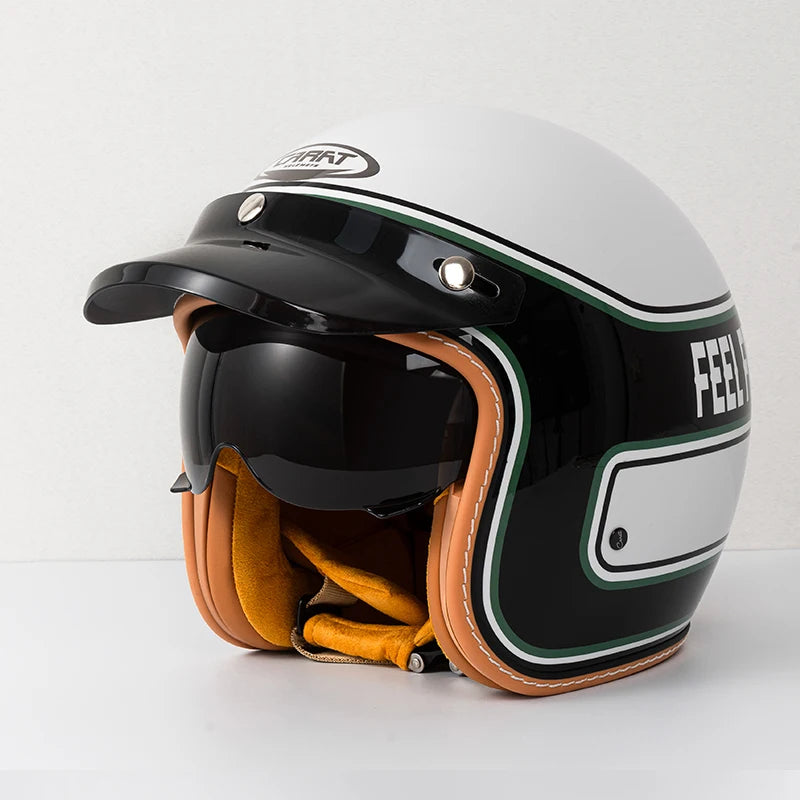 Japanese Korean style Female Men Motorcycle Little Helmet Open Protective Capacete DOT  Safety Vintage motocross
