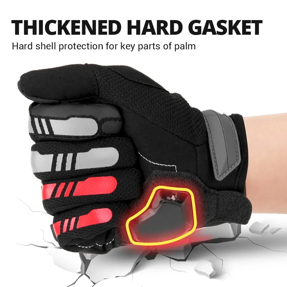 Motorcycle Gloves Unisex Breathable Touch Screen Dirt Bike Riding Protection Gloves Outdoor Sports Night Reflective Full Finger