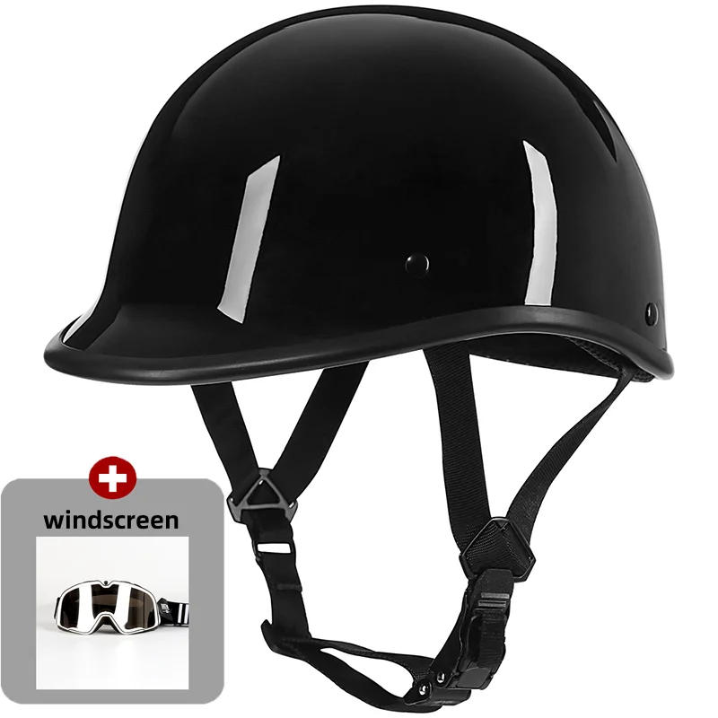 Motorcycle Half Helmet German Vintage Helmet Moto Motorcycle Open Face retro scooter half Helmet Biker Pilot Helmet