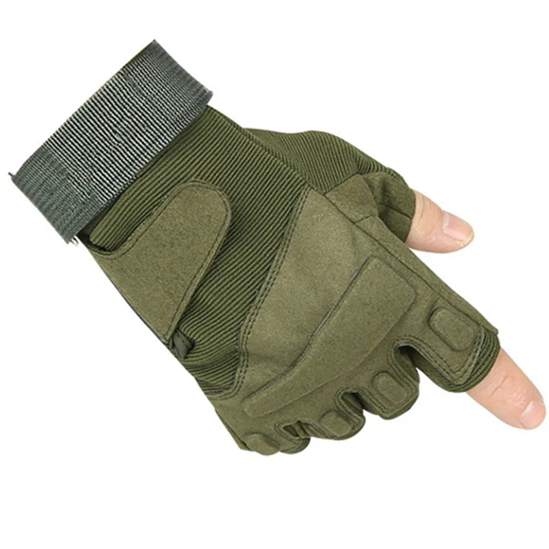 Newly Tactical Gloves Fingerless Gloves Fitness Outdoor Sport Motorcycle EVA Protective Cushion Half Finger Riding Gloves
