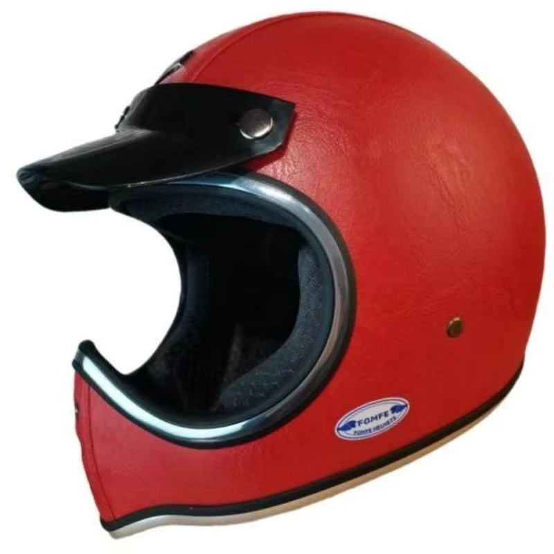 HOT Retro Full Face Motorcycle Helmet ABS Multi-color Options Available Full Face Helmet ABS Enhanced Comfort for Long Rides