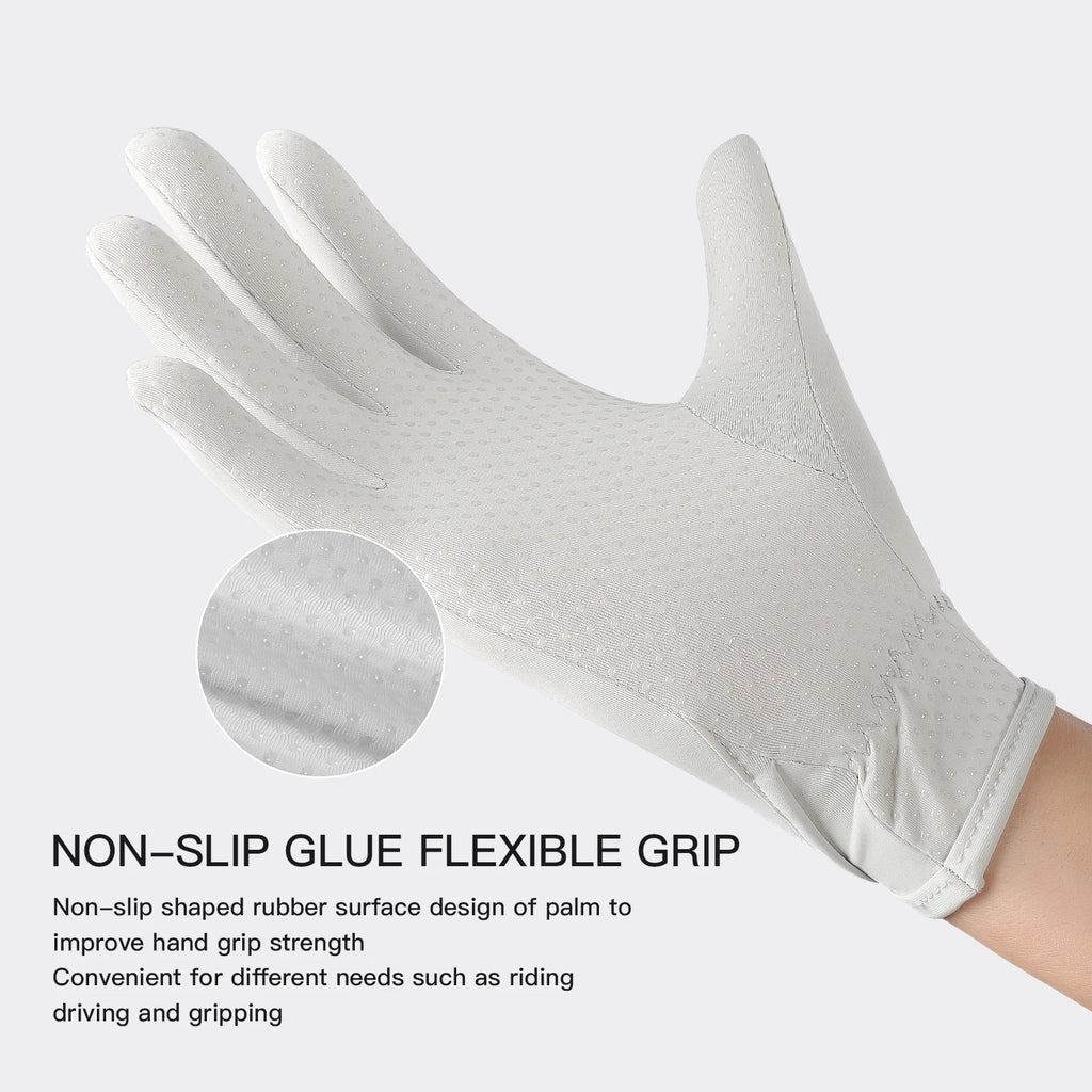 Sunscreen gloves Thin Ice Silk Women's for Women and Men Driving Electric Motorcycles Fishing UV Protection, Anti Slip,ventilate