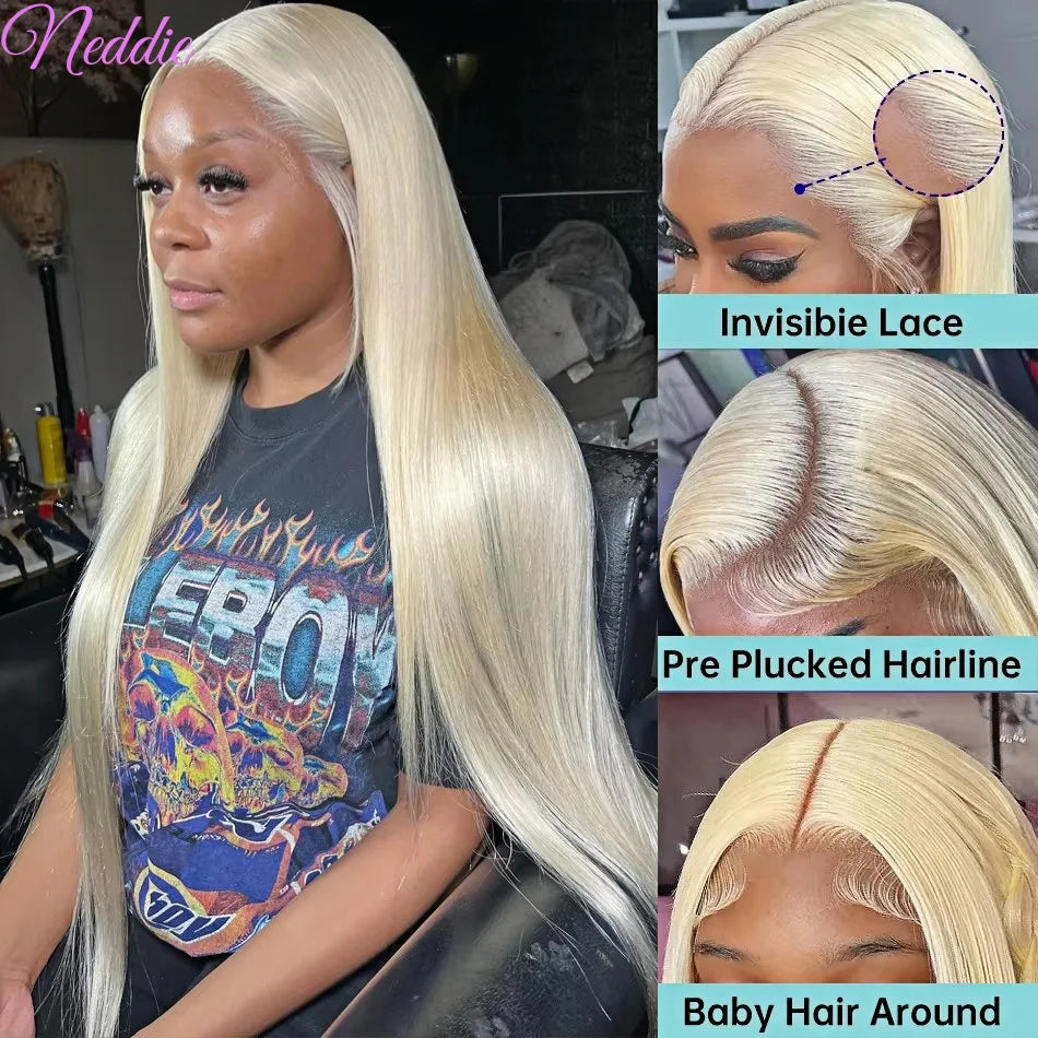 Blonde Wig Straight 613 Hd Lace Frontal Wig 13X6 13X4 Transparent Brazilian Straight Lace Front Wigs 30 Inch Human Hair