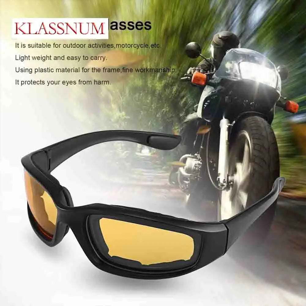 KLASSNUM 2026 New Motorcycle Polarized Glasses Bike Cycling Windproof Riding Goggles Mens Sports Sunglasses Women Protective Eye