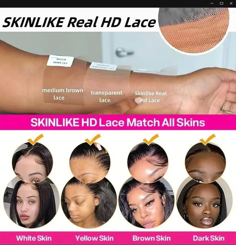 30 36 Inch Chocolate Brown 13x4 Straight Human Hair Lace Front Wig Brazilian Colored 13X6 Transparent Lace Frontal Wig For Women