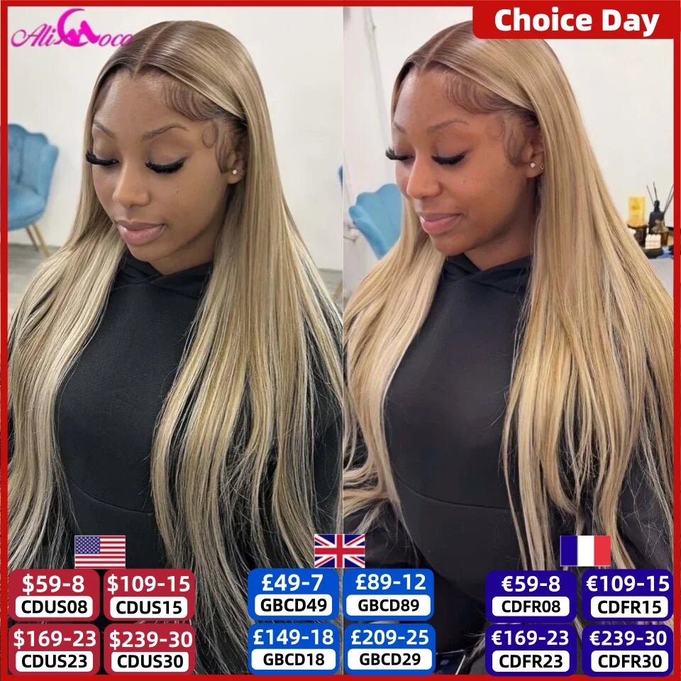 Ash Blonde Wigs Human Hair 13x4 Transparent Lace Front Wigs Human Hair 200 Density Ash Blonde Straight Lace Front Wigs for Women