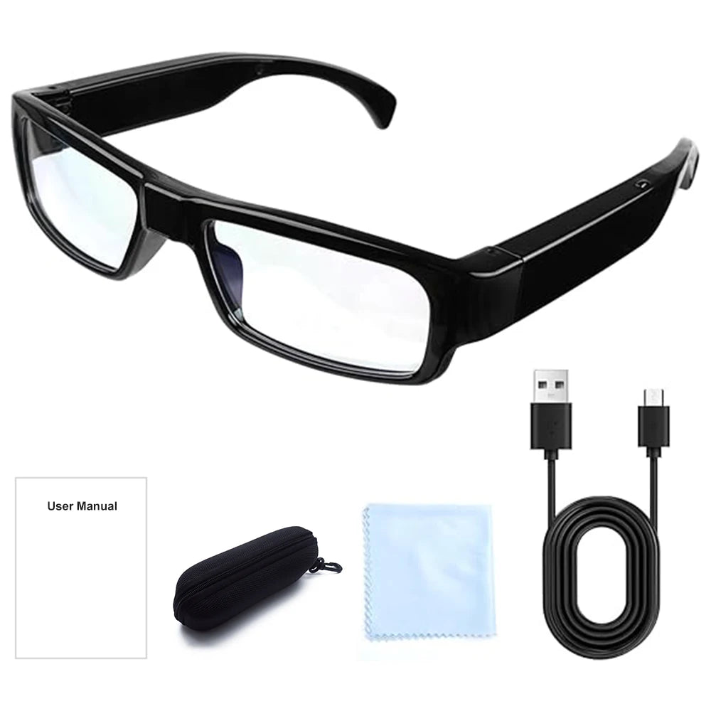 Wearable 1080P HD Glasses Portable Outdoor Sports Eye Glasses for Cycling Hiking Climbing and Traveling Motorcycle Riding﻿