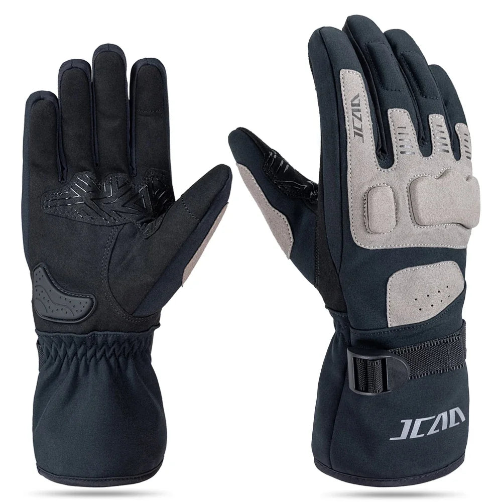 JCAA Winter Thermal Motorcycle Gloves Waterproof Windproof Warm Glove for Motorbike Riding Racing Moto Cross Cycling Accessories