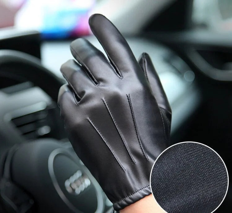 Touch Screen Car Gloves Breathable Full Finger Leather Gloves Moto Motocross Outdoor Sports Gloves Non-slip Car Driving Gloves