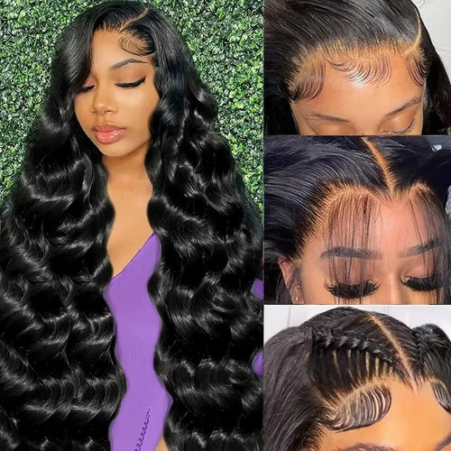 40 Inch 5x5 Glueless closure 250 Density Body Wave Human Hair Wig Black13x4 13x6 HD Lace Natural Front Wig Pre Plucked