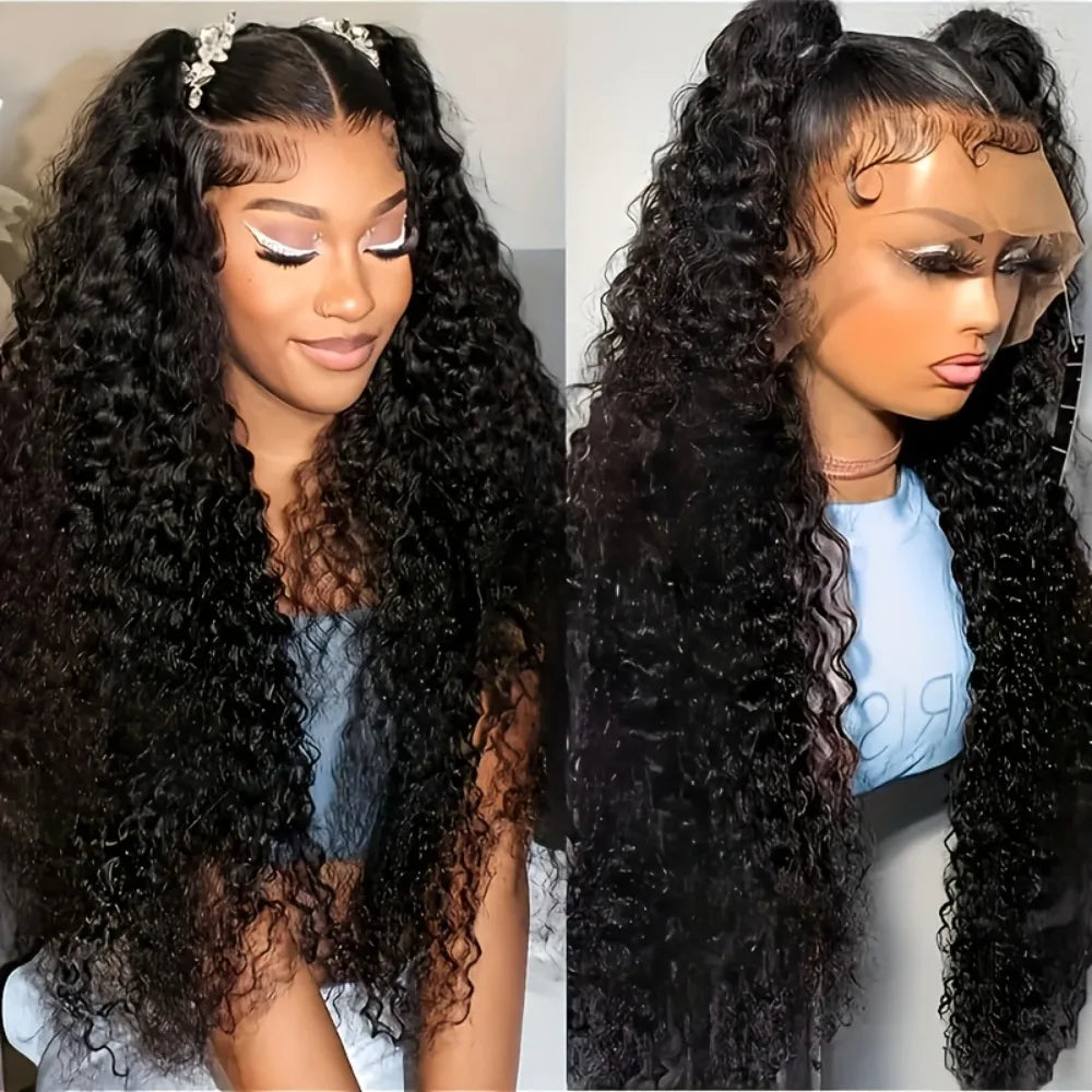 Jerry Curly 13X6 Lace front Brazilian human hair wig,250% Density high definition 13×4 Lace front top real human wig