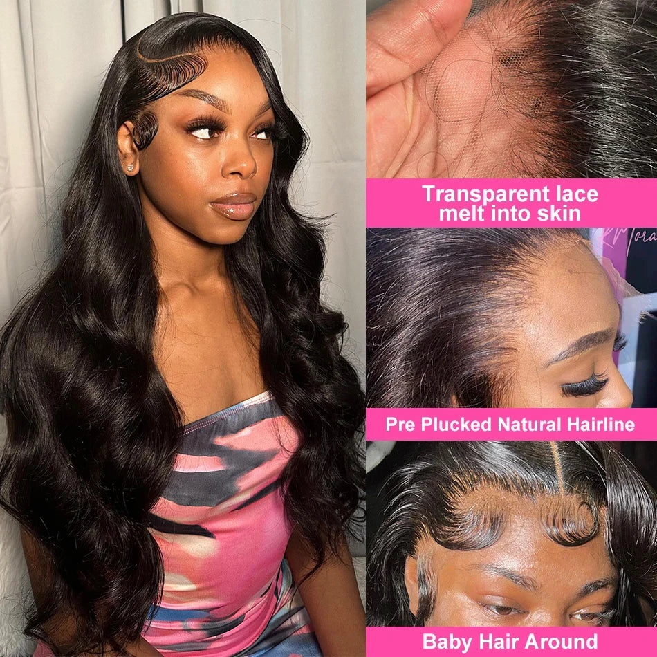 30 40 Inch Body Wave Lace Front Wig PrePlucked With Baby Hair 13x4 13x6 Hd Lace Frontal Wigs For Women body wave Human Hair Wigs