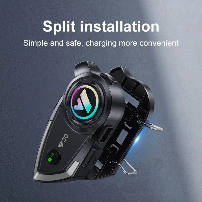 Y80 Motorcycle Helmet Bluetooth Headset Wireless V5.3 Handsfree Call Music Earphone for Riders Moto GPS Waterproof Headphone
