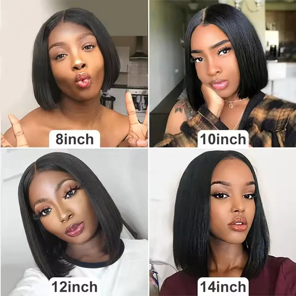 HD Lace Front Short Bob Wig Straight Bob Wig 13X4 Lace Front Human Hair Wigs For Black Women Brazilian Human Hair Wig Sale