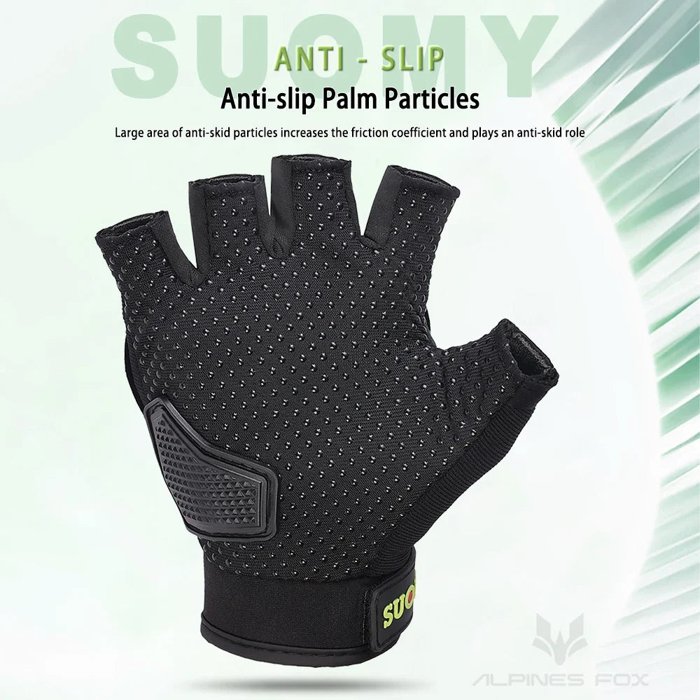 SUOMY Summer Motorcycle Gloves Sports Cycling Gloves Half Finger Men Women MTB Bike Gloves Riding Motorbike Bicycle Gloves