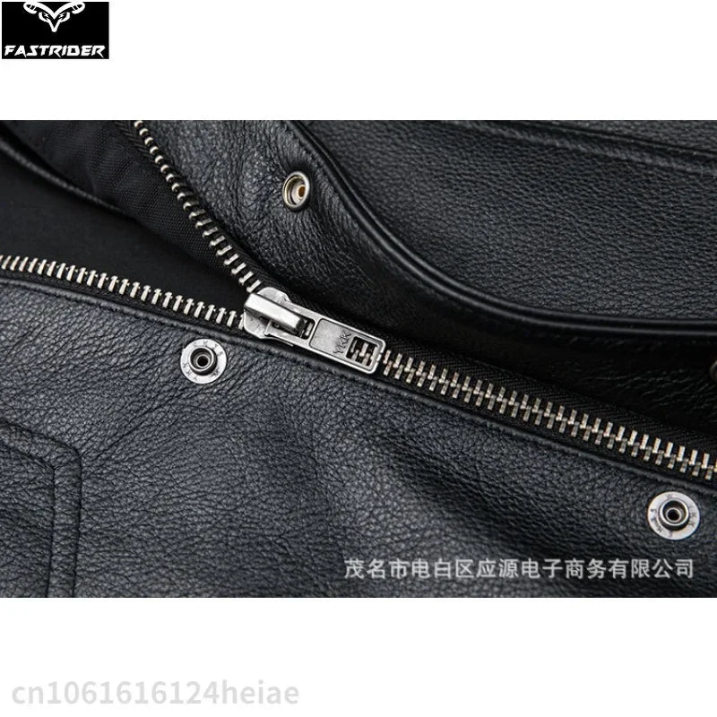 Motorcycle Riding Vest Zipper Button Motorcycle Casual Leather Vest Leather Vest Motorcycle
