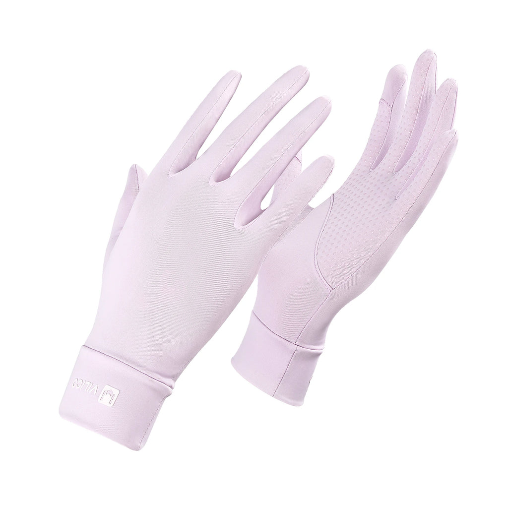 Sunscreen gloves Thin Ice Silk Women's for Women and Men Driving Electric Motorcycles Fishing UV Protection, Anti Slip,ventilate