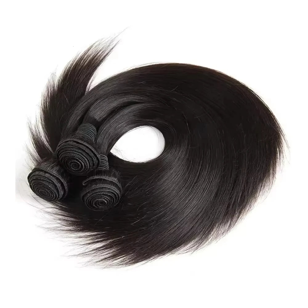 30 40 Inch Bone Straight Human Hair Weave Bundles 16A Brazilian Natural Color 1 3 4 Pcs Real Raw Human Hair Bundles Extensions