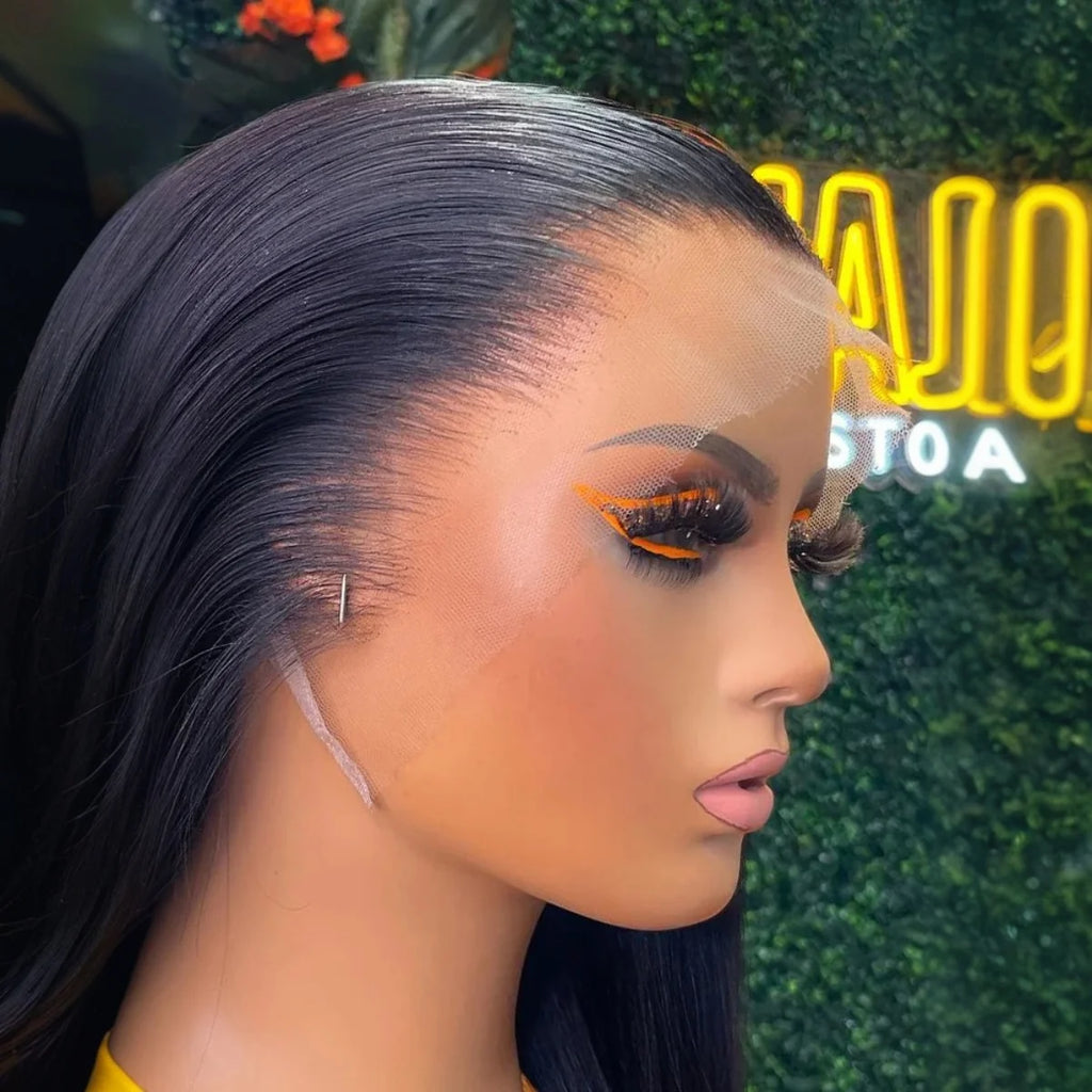 250% 40Inch Straight Lace Front Wigs Human Hair 13x6 HD Lace Frontal Wig 13X4 Bone Straight Human Hair Wig Pre Plucked For Women