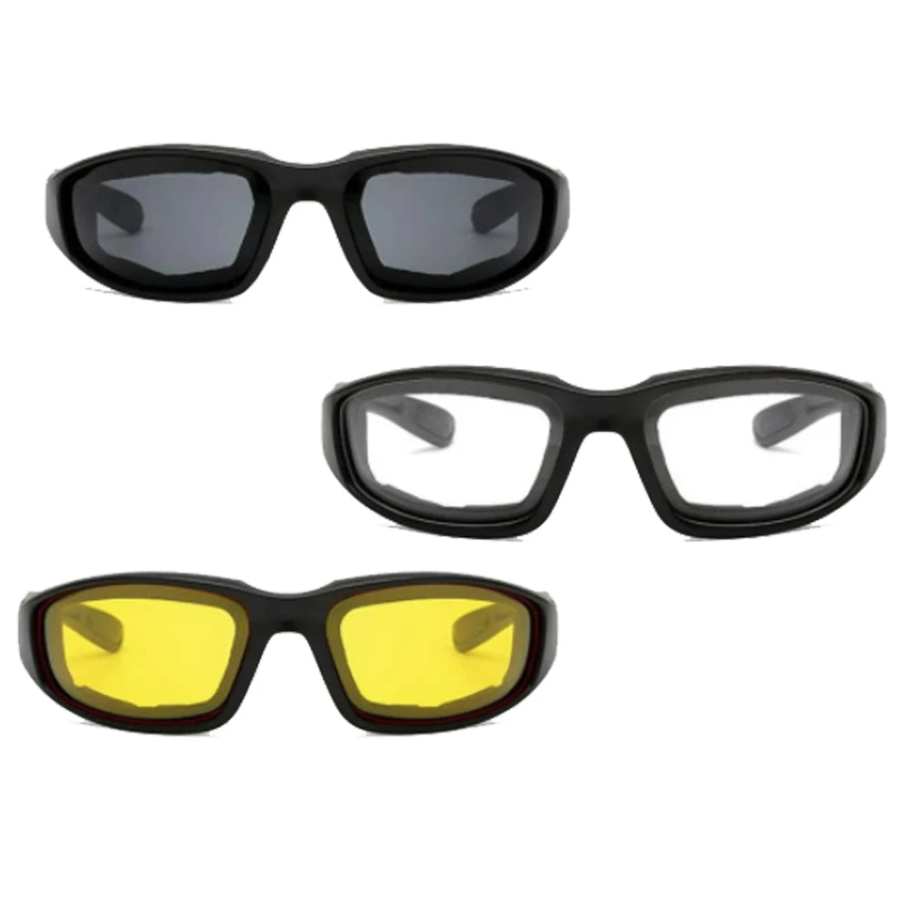UV400 Motorcycle Riding Safety Glasses Windproof Eyeglasses Bicycle Sunglasses Moto Helmet Goggles Motor Biker Protection Lenses